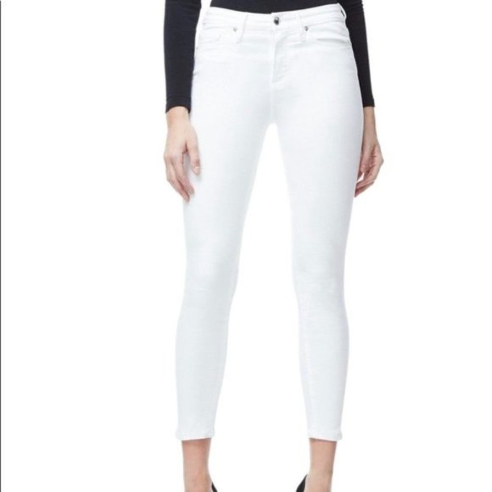 Good American Ankle Crop Jeans White NEW